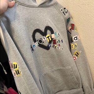 Zadig & Voltaire Gray Graphic Hoodie S-M AND SOLD OUT